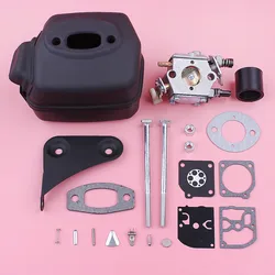 Carburador kit de reparação silenciador do escape para husqvarna 51 55 entrada bota gaxeta motosserra substituição peças reposição