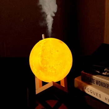 

3D Moon Air Humidifier 880ml Essential Oil Room Humidifier USB Electric Aroma Oil Diffuser Humidifier Diffuser Room Humidifier