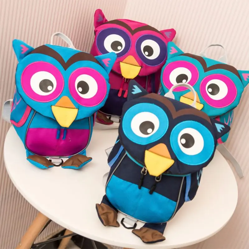 

Baby Kids Toddler Backpack Pack Owl Small Animal Shoulder Cartoon School Bag F42A