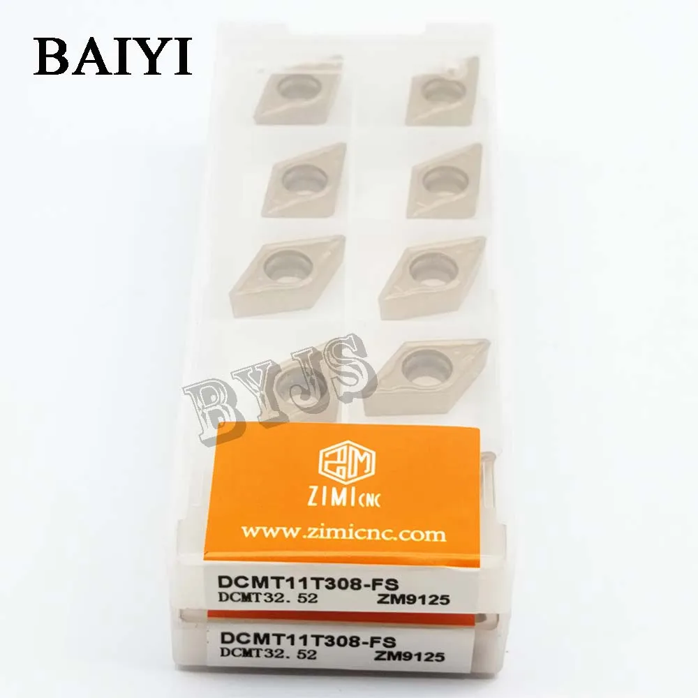 10 шт. DCMT11T304 DCMT11T308 FS ZM9125 dcmt32,51 внешние токарные инструменты твердосплавные вставки токарный станок Режущий инструмент поворотная вставка