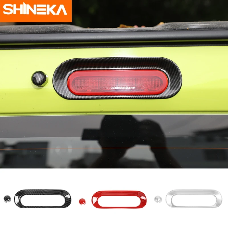 

SHINEKA Car Stickers for Suzuki Jimny 2019+ ABS Car High Brake Light Decal Frame Cover Trim Fit For Suzuki jimny 2019 Accessory