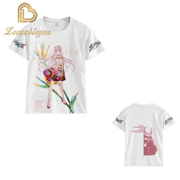 

Darling In The Franxx 3D Men NEW Shirts Unisex Summer 3d Print O-Neck T-Shirt Loose Women Tops Lady Tshirt Anime T-shirt