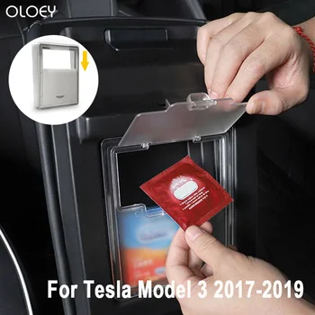 

Storage For Tesla Model 3 2017 2018 2019 Car Armrest Box Cover Console Organizer Container Transparent Hidden Holder Replacement