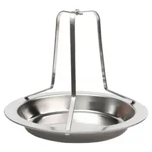 Beer Can Chicken Duck Roaster Drip Pan BBQ Grill Oven Rack Cooker Holder