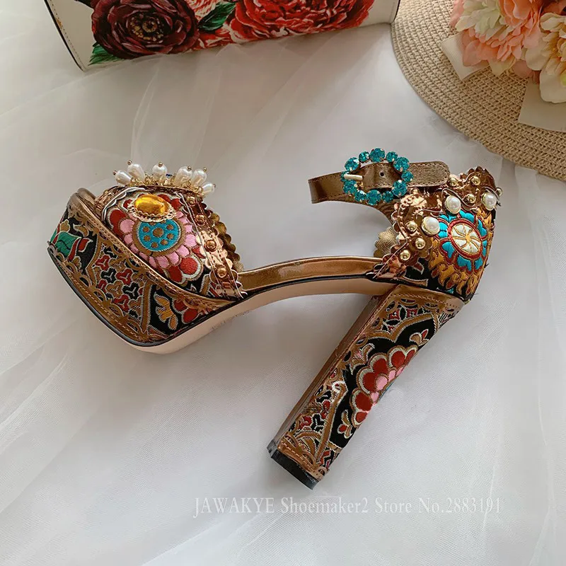 Luxury-Green-Satin-Baroque-Platform-Sandals-Women-Peep-Toe-Rhinestone-Diamond-High-Heel-Shoes-Woman-Fashion (3)