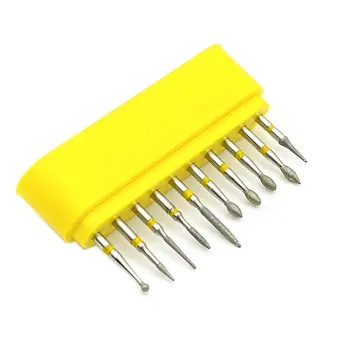 

10pcs/kit Dental Diamond Burs for Teeth Porcelain Preparation/ Repair Ceramics Composite Polishing Kit