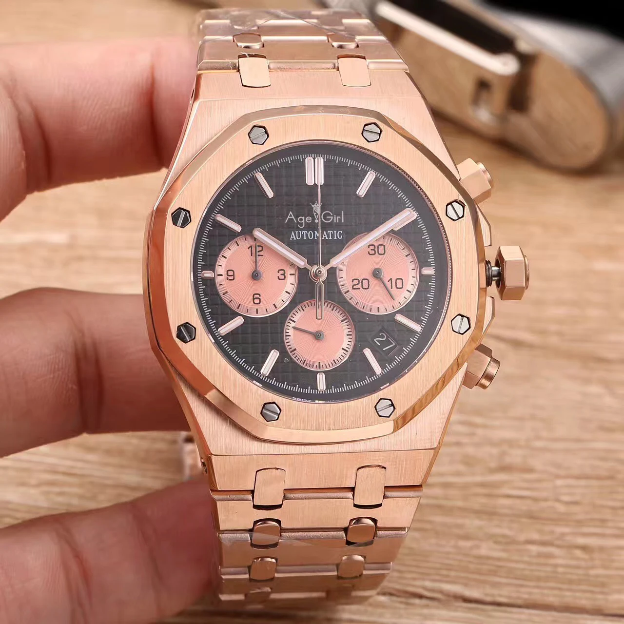 

Luxury Brand New Men Watch Quartz Chronograph Sapphire Stainless Steel Rose Gold Silver Luminous Black Watches Limited Edition