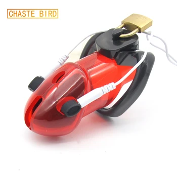 

Penis Captivity Penis Exercise Male Polycarbonate Electro Chastity Cage Device Locking New Arrival 4 Colors to Choose A178