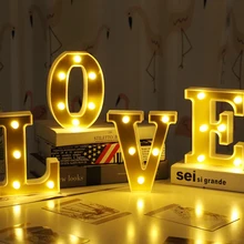 Романтический 3D светодиодный ночник с буквами, светильник, знак алфавита, шатер, настольная лампа, ночник, светильник на день рождения, свадьбу, вечеринку, Декор, подарки для влюбленных