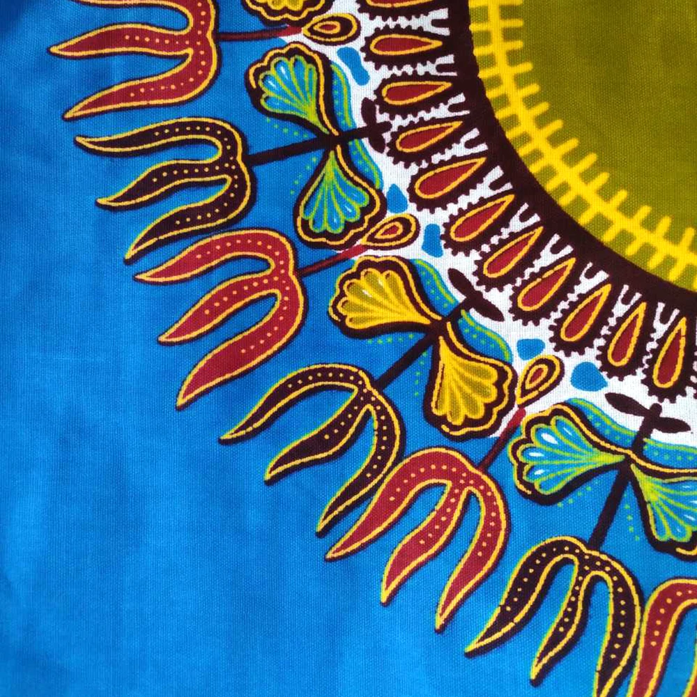 Dashikiage африканская Дашики печатная надежный нидерландский воск ткань для платья небесно-голубого цвета с хлопок