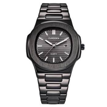 

CURDDEN Brand Watches Mens Fashion Alloy Band Date Gold Quzrtz Watch Reloj Hombre Acero Inoxidable Montre Homme de Marque 2020