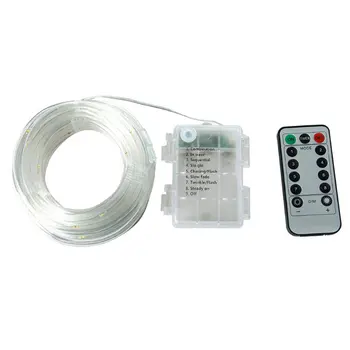 

100 LED Battery Powered Rope Tube String Lights With Remote Multi Colored Dimmable Waterproof Vine Light For Home Decoration New