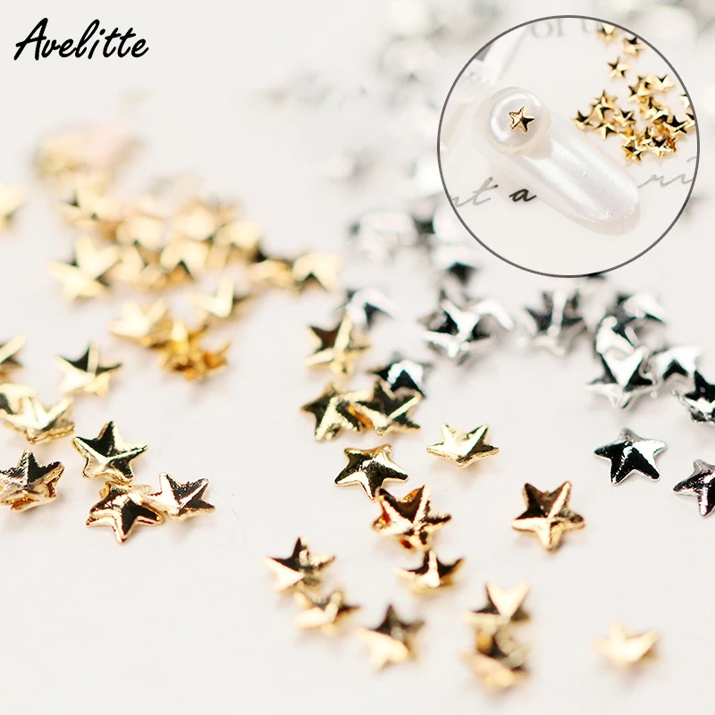 Avelitte новые высококачественные высокоточные цветные позолоченные заклепки с пятиконечной звездой