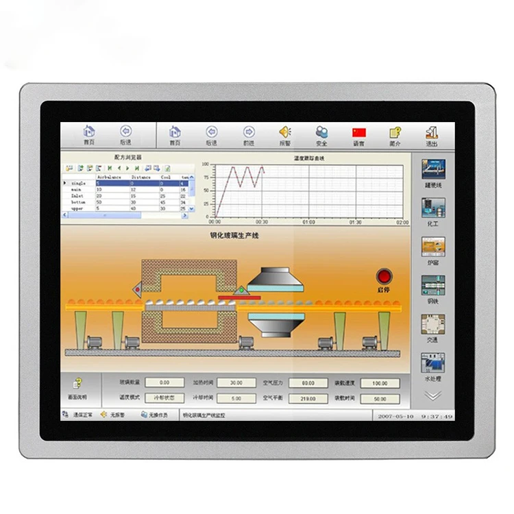 

1000 nits 10.4 inch Front IP65 VGA/DVI/HDM-I Industrial 1024x768 PCAP Touch Monitor