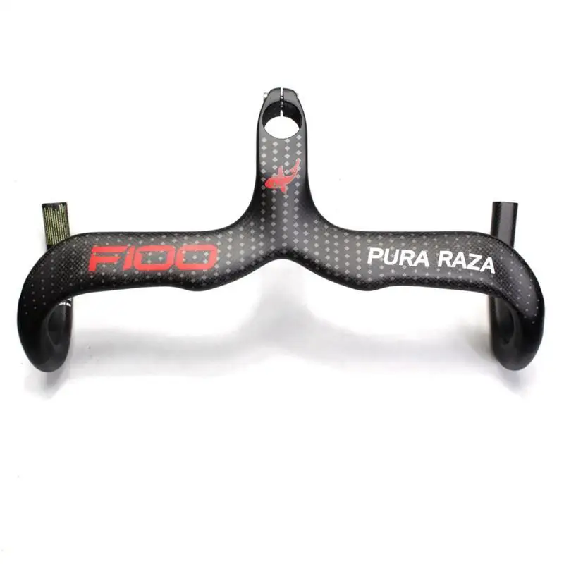 

EC90 Carbon Road Bicycle Handlebar Integrated Handlebar with Stem 400/420/440 Bent Bar 3K matte Bike Parts 28.6 Racing Drop Bar