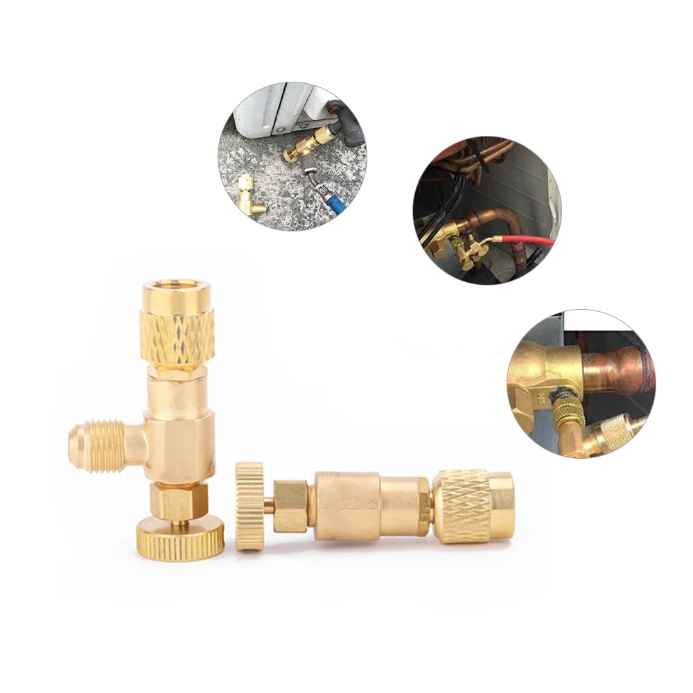 Для замены фреона клапан для R22 R410A медный клапан управления потоком медный фторин безопасный пневмораспределитель