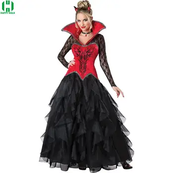 

Halloween Costume Vampire Queen Costume Women Masquerade Party Cosplay Gothic Halloween Carnival Fancy Dress Witch Role Play