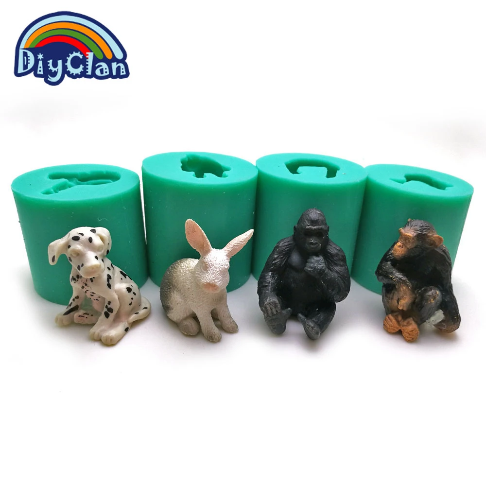 Cake Mold Animals Zoo Dog Bear Chocolate Baking Mould DIY Silicone Home Fondant Cake Mold Animals Zoo Dog Bear Chocolate Baking Mould DIY Silicone Home Fondant