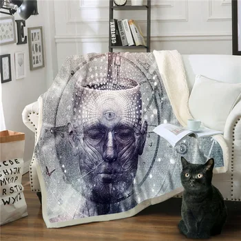 

3D Printed Throw Blanket Sofa Cover Blanket Cotton Blankets for Beds Plush Quilt Warm Bedspread Bed Cover Sofa Throw Blanket 3