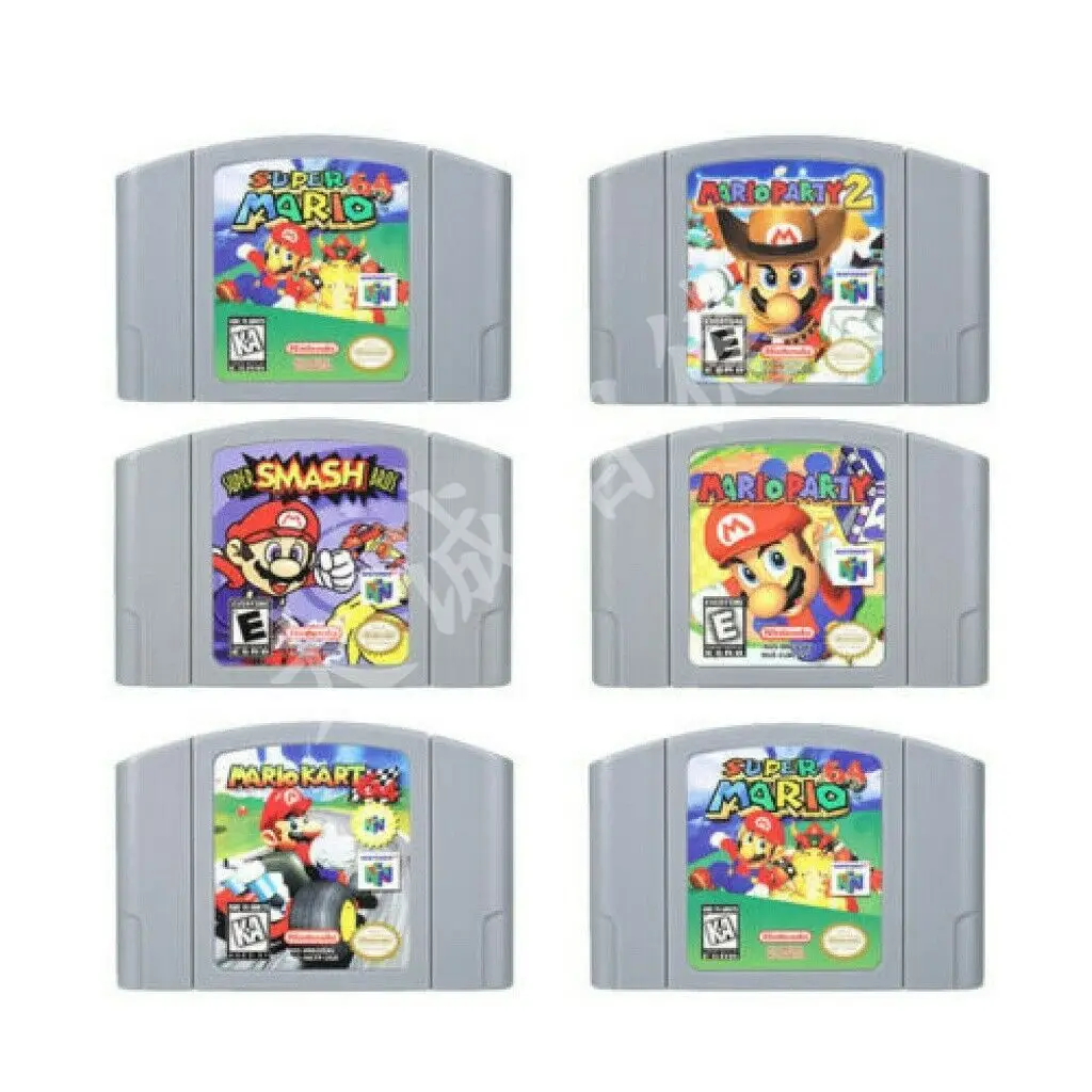 Игровая Карта Super Smash Bros Mario вечерние 2 Marlo Kart для Nintendo 64 картриджи видеоигр консоль