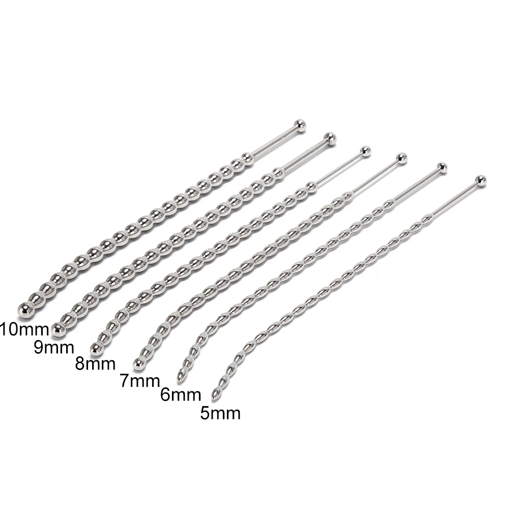 Stainless steel long size Dia 5/6/7/8/9/10 mm male urethral penis plug dilator ejaculation delay sex toy man