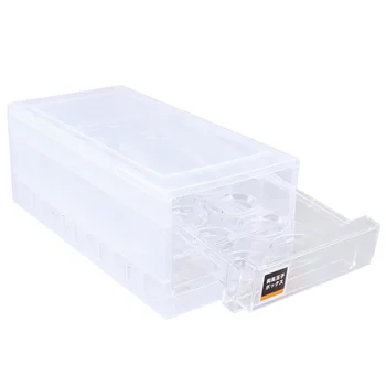 

1pc Drawer Type Plastic Storage Case Egg Fresh-keeping Storage Box for Refrigerator 24 Grids(Transparent)