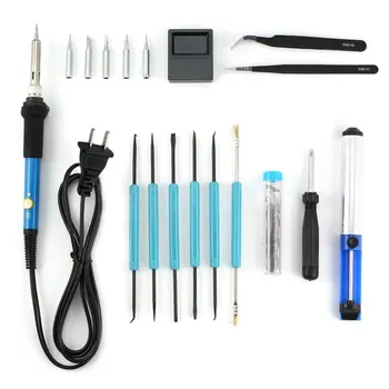 

Portable 60W Adjustable Electric Temperature Gun Welding Soldering Iron Tools Kit With Carrying Bag & Multiple Tips Type