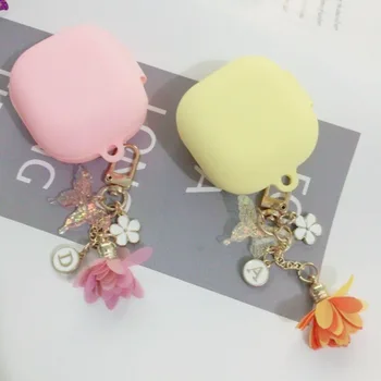 

for Samsung Galaxy Buds Live Case Luxury Glitter butterfly keyring Silicone Earphone Case for Samsung Live Cover Fundas