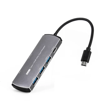 

6 in 1 Type C HUB Extender Docking Station USB Multifunctional Type-C Hub Hub Suitable for PC Laptop