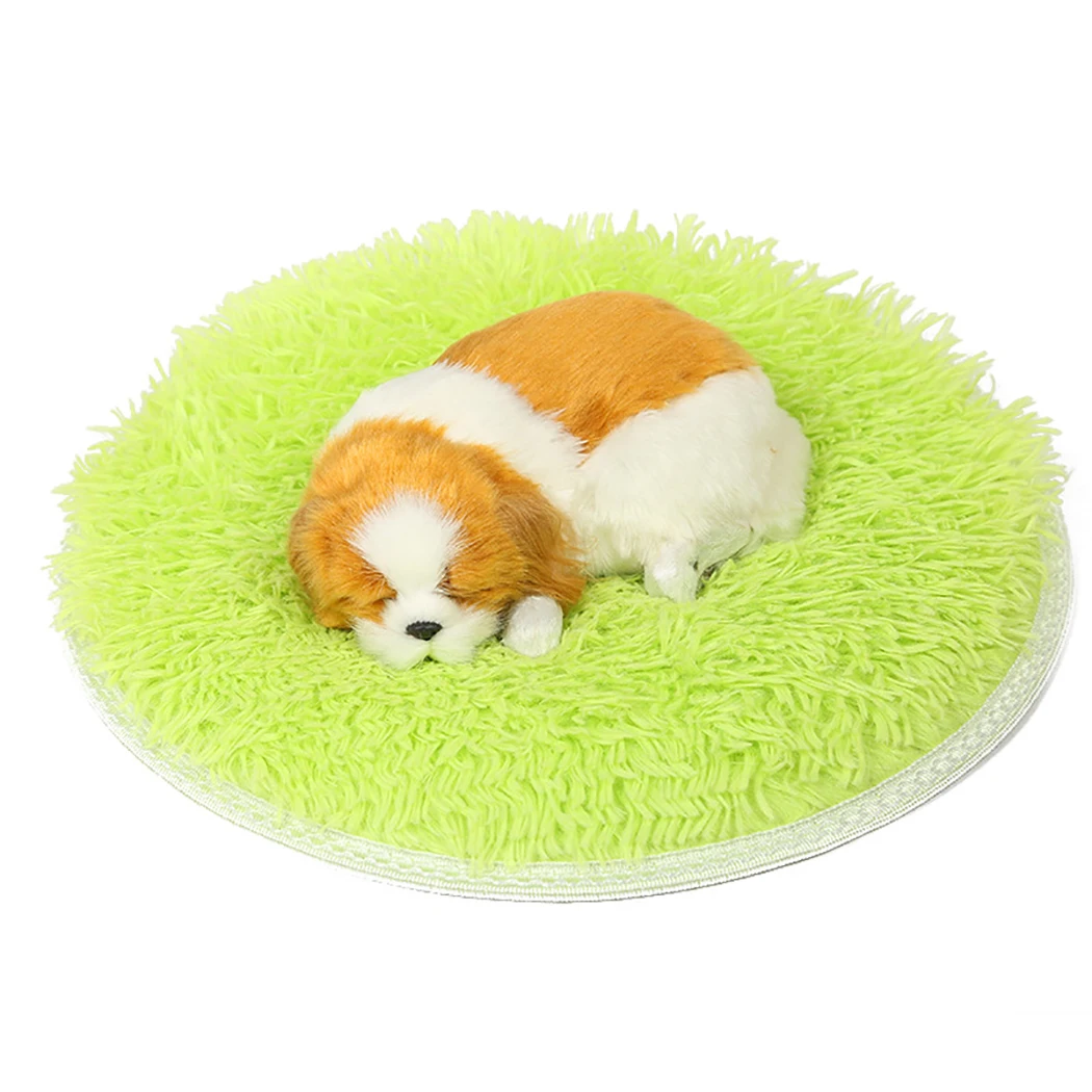 Legendog однотонный коврик для сна домашних животных круглая пушистая мягкая теплая