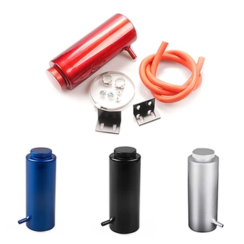 

800ML Cylinder Radiator Overflow Reservoir Coolant Tank Universal Can Black Blue Red Silver