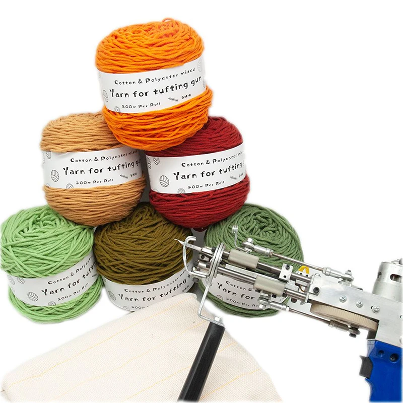 6pcs Tufting Gun Yarn 190g/roll Colorful Crochet Yarn For Diy Cotton Yarn  Crocheting Yarn For Hand Gun Carpet Weaving Flocking - Yarn - AliExpress