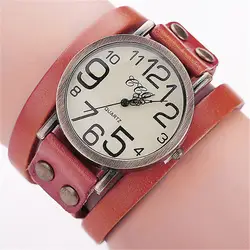 Часы, наручные часы с механизмом, Mujer 2019 Мужские часы от известного бренда, Винтаж из коровьей кожи часы-браслет Для мужчин Для женщин