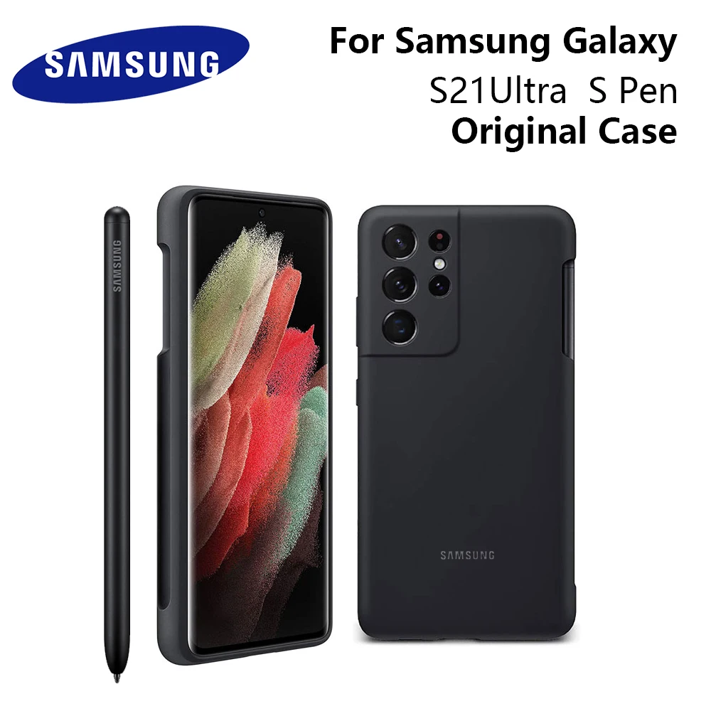 Новинка стилус для Samsung Galaxy S21 оригинальный силиконовый чехол со встроенным