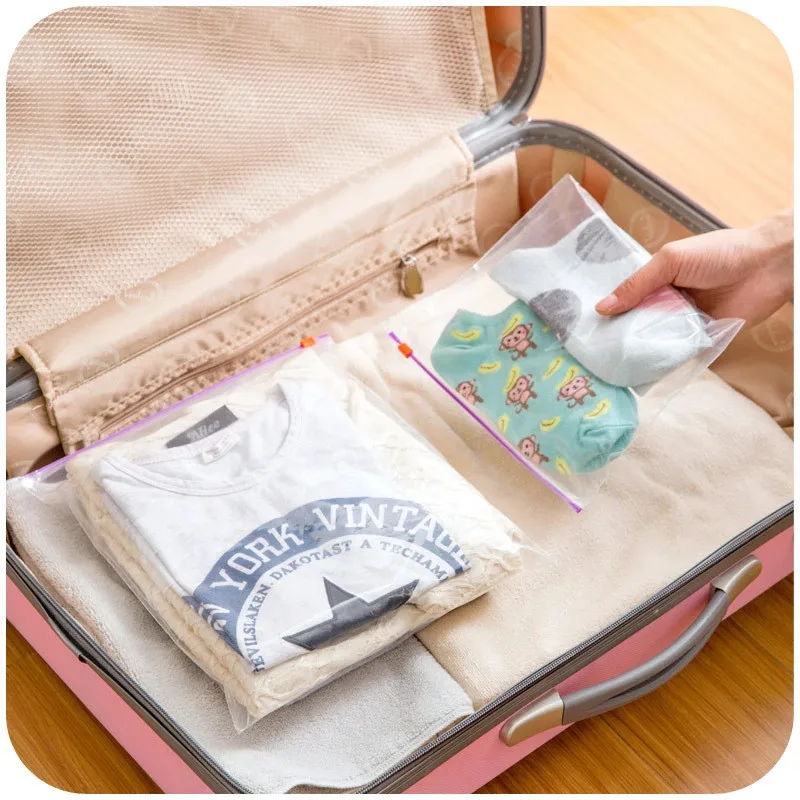 20pcs/Set Reusable Fresh Zipper Bag Freezing Heating Food Saran Wrap Storage Bag Ziplock Mylar Plastic Bags Kitchen Accessories