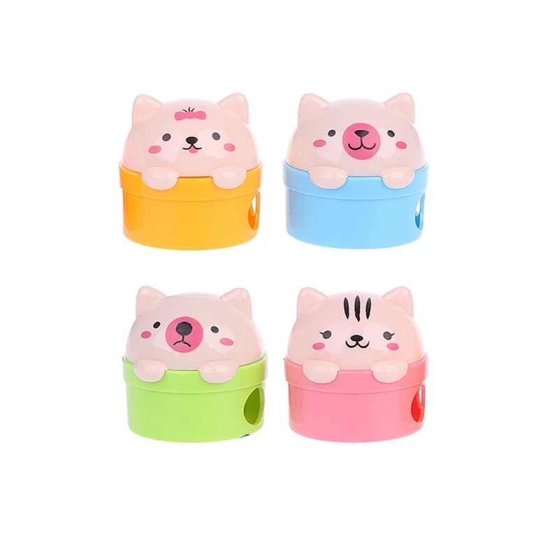 

Creative Cat and Bear Plastic Pencil Sharpener Kids School Supplies Stationery
