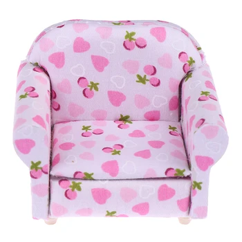 

1Pc 1/12 Dollhouse Miniature Sofa Doll House Furniture Living Room Accessorie For Children Kids Gift Simulation Dollhouse Sofa