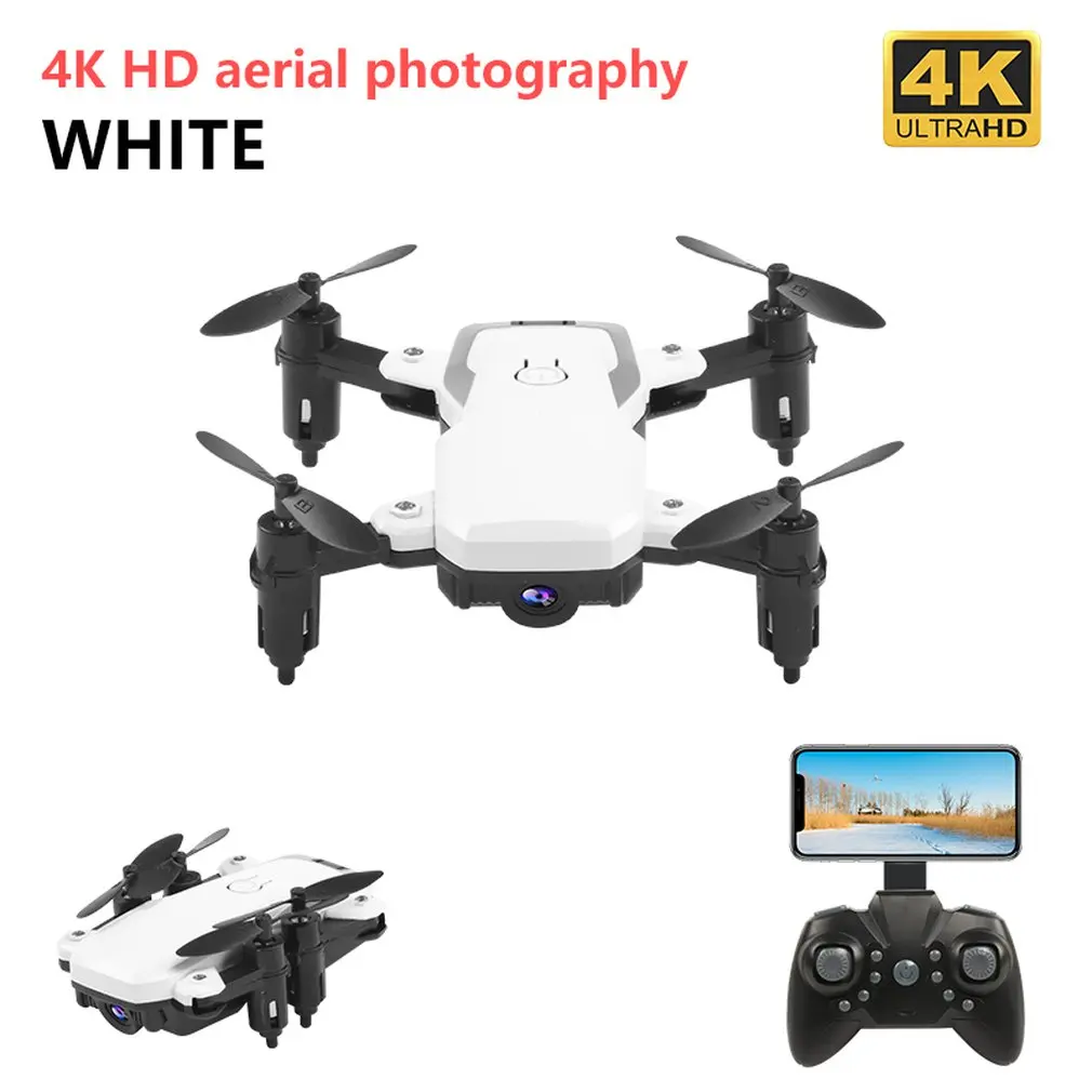 4K 1Battery K1 мини складной Wi-Fi FPV Радиоуправляемый Дрон с HD камерой RC вертолет самолет высота удержания воздушные видео игрушки для детей - Цвет: 4K 1Battery