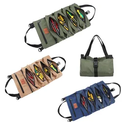 Sac à outils de réparation polyvalent, sac à rouler clé tournevis outil suspendu porte fermeture éclair fourre tout sac à outils de travail 