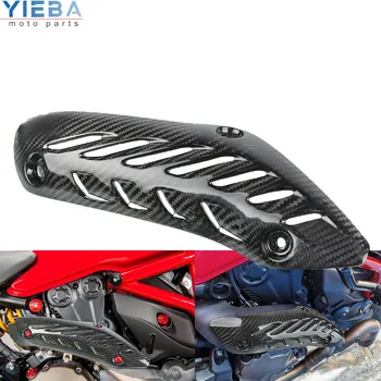

For Ducati Monster 821 1200 2014 2015 2016-2017 Motorcycle Carbon Fiber Muffler Pipe Exhaust Heat Shield Guard Muffler Covers