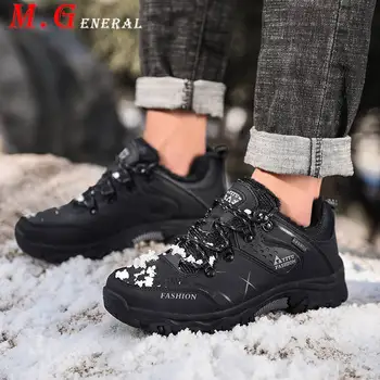 

Trekking Shoes for Men Winter Climbing Casual Shoes Hiking Wear Resisting Men's Sneaker Man Warm Platform Snow Shoe Size 47 D01