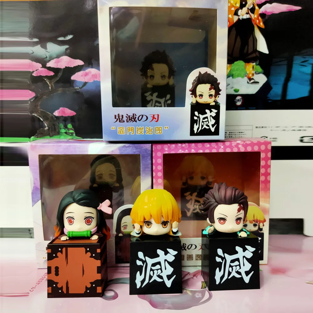 

Demon Slayer Tanjirou Nezuko Zenitsu Q Ver. Anime Action Figures Toys Kimetsu no Yaiba Anime PVC Figurine Toy Birthday Gifts