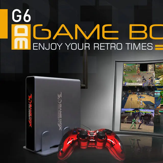 

Goldensk G6 Video Game Console 3D Retro Game box Gaming PC TV game player family computer 4K HDMI output with 2.4G Wireless Game