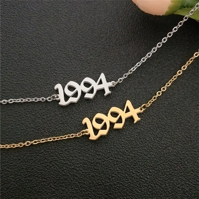 1994 ножные браслеты для женщин Старый английский номер ноги ювелирные изделия летние пляжные босиком браслет рождения год ноги лодыжки Богемные аксессуары