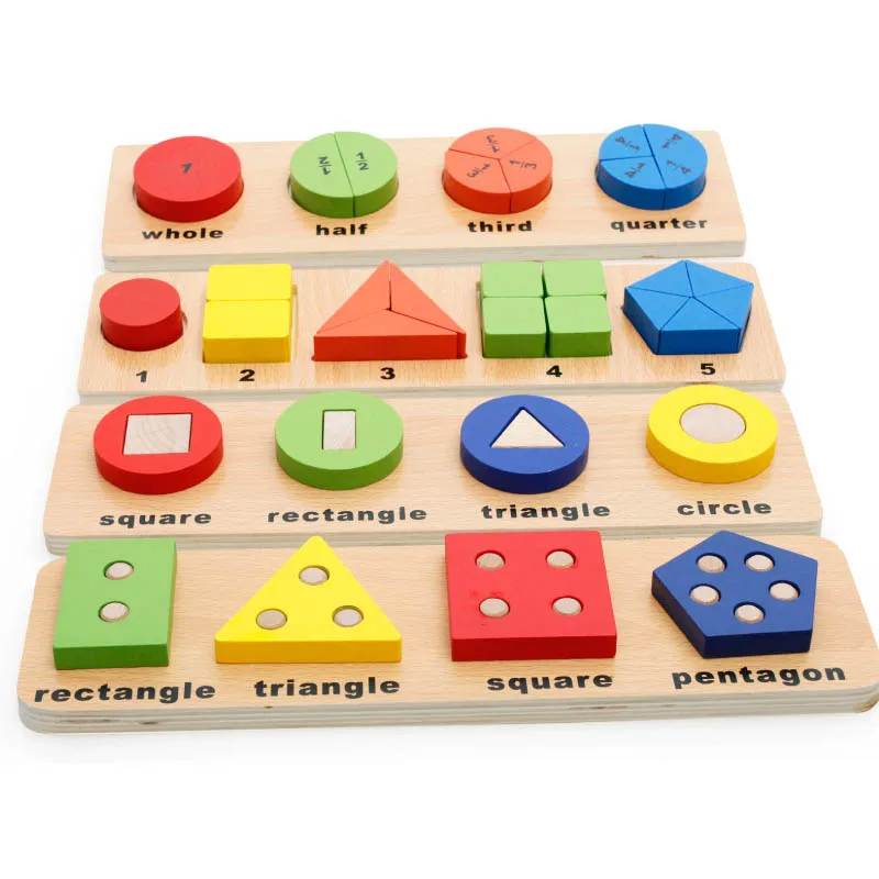 

Montessori Wooden Children Geometric Shape Matching Set Building Blocks Develop Intelligence Baby Early Education Toys Gifts