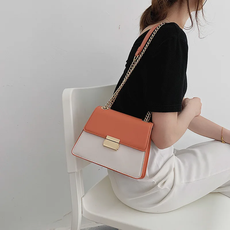 

new female 2019 tide Korean version of the oblique bag retro single-shoulder silk scarf texture small pack