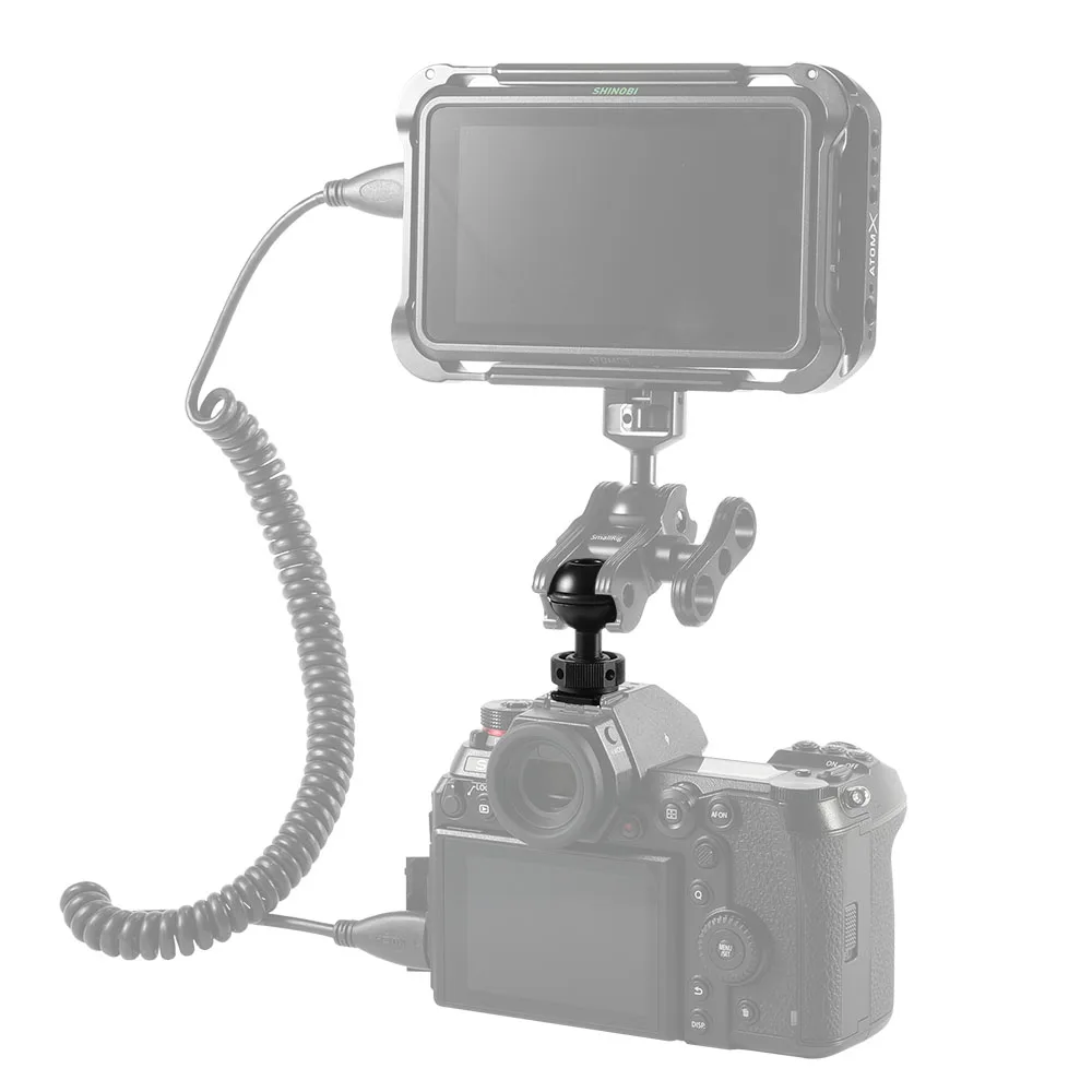 SmallRig Ballhead with Cold Shoe Mount For Aluminum Alloy Quick Release Articulating Magic Arm Extension Kit- 2383