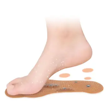 

1 1 Pair Shoe Pad Magnetic Therapy Massage Foot Care 8pcs Magnet Stone Health Insole Men Women Universal Cushion Rubber Pads