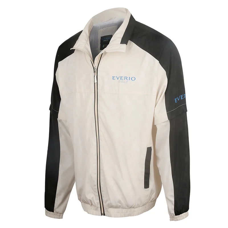 

EVERIO Quality Golf Apparel Men Autumn Winter Blue/yellow Windbreaker Jacket Quick-drying Breathable Warm Casual Outer Wear Top
