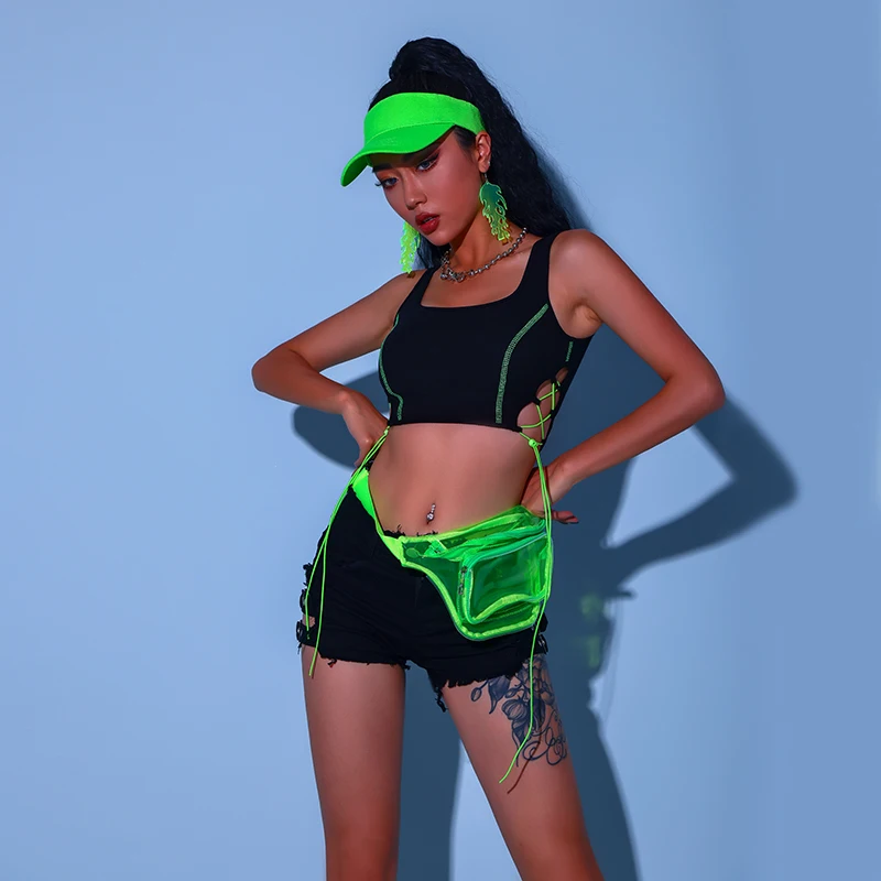 

Sexy Ladies Pole Dance Costume Bar Jazz Gogo Performance Clothing Suit Summer Women Nightclub Dj Dancer Rave Outfits YS1766